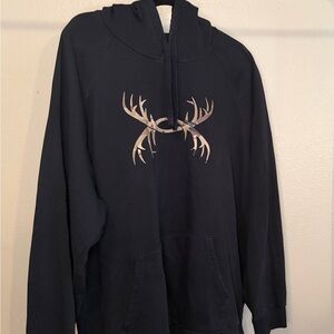Under Armour Men's Black Hoodie with Antler Design